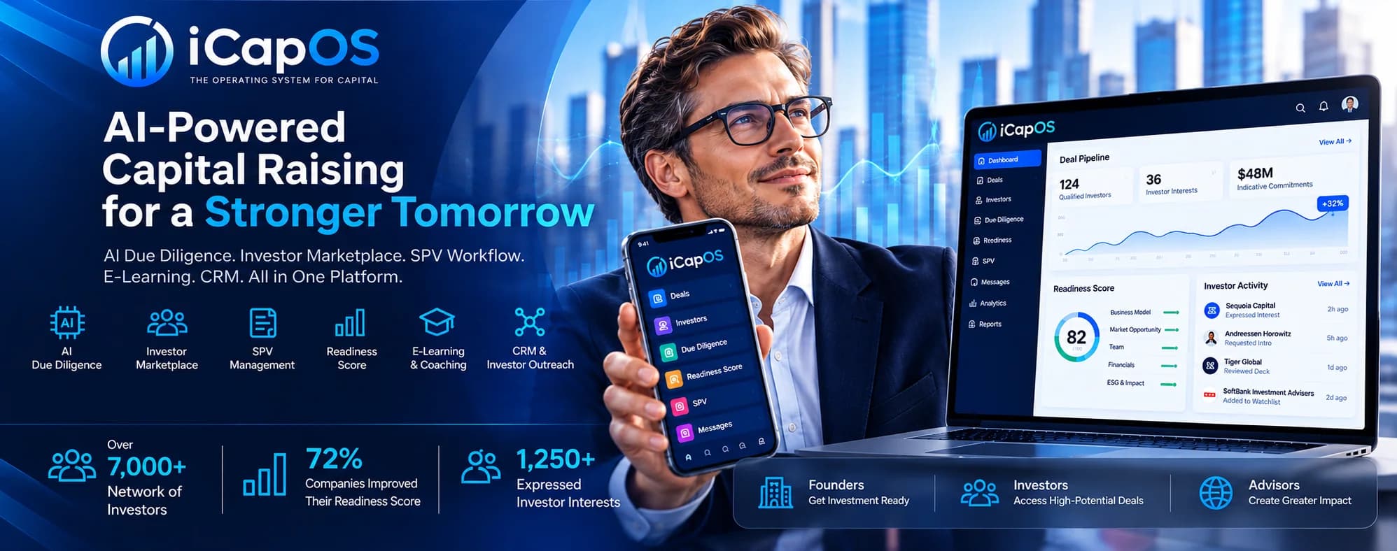 iCapOS, the operating system for capital. AI-powered capital raising for a stronger tomorrow.